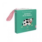 Libro colgador cuna, animales de granja