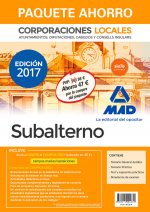 Paquete Ahorro Subalterno de Corporaciones Locales. Ahorro de 47 Ç (incluye Temario General Jurídico