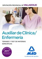 Auxiliar de Clínica/Enfermería de la Diputación Provincial de Valladolid. Temario y Test de Materias