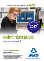 Administrativos de la Diputación Provincial de Jaén. Temario volumen 2