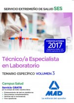 Técnico/a Especialista en Laboratorio del Servicio Extremeño de Salud (SES). Temario Específico volu