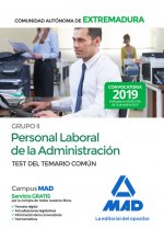 Grupo II Personal Laboral de la Administración de la Comunidad Autónoma de Extremadura. Test del Tem