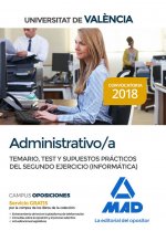Administrativo de la Universitat de València. Temario, Test y Supuestos Prácticos del Segundo Ejerci