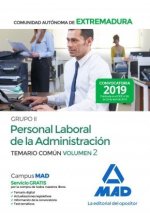 Grupo II Personal Laboral de la Administración de la Comunidad Autónoma de Extremadura. Temario Comú