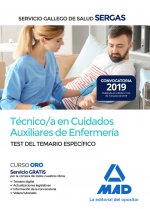 Técnico/a en Cuidados Auxiliares de Enfermería del Servicio Gallego de Salud. Test del temario espec