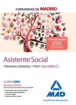 Asistente social de la Comunidad de Madrid. Temario general y test Volumen 2