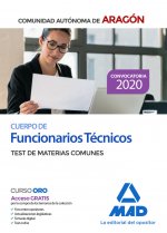 Cuerpo de Funcionarios Técnicos de la Administración de la Comunidad Autónoma de Aragón. Test de Mat