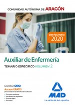 Auxiliar de Enfermería de la Comunidad Autónoma de Aragón. Temario específico volumen 2