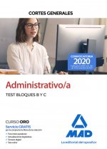 Administrativo de las Cortes Generales. Test Bloques B y C