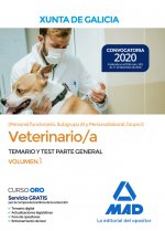 Veterinario/a de la Xunta de Galicia (Personal funcionario, Subgrupo A1 y Personal laboral, Grupo I)