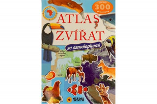 Atlas zvířat s 300 samolepkami