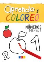 Aprendo y coloreo. Números del 1 al 9