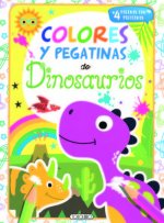 DINOSAURIOS 2 COLORES Y PEGATINAS