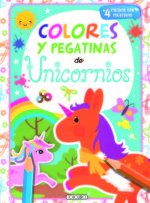 UNICORNIOS 3 COLORES Y PEGATINAS