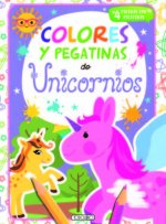 UNICORNIOS 4 COLORES Y PEGATINAS