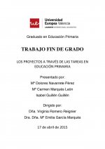 Los proyectos a través de las tareas en educación primaria