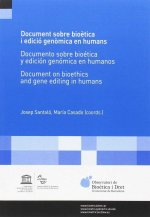 Document sobre bioètica i edició genòmica en humans