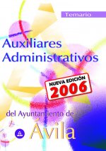 Auxiliar administrativo del ayuntamiento de ávila temario