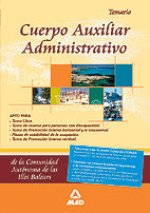 Cuerpo Auxiliar Administrativo, Comunidad Autonoma de las Islles Balears. Temario