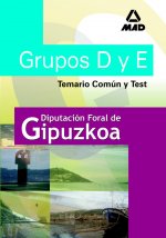 Grupos d y e de la diputacion de gipuzkoa. Temario comun y test