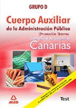 Cuerpo auxiliar de la administracion publica de la comunidad autonoma de canarias. Promocion interna