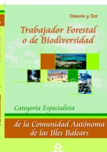 Trabajador forestal o de biodiversidad. Categoria especialista. Temario y test. Comunidad autonoma d