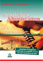 Auxiliares administrativos de la universidad del país vasco-euskal herriko unibertsitatea. Temario d