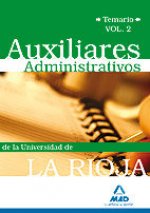 Auxiliares administrativos, Universidad de la Rioja. Temario