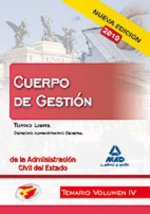Cuerpo de gestión de la administración civil del estado. Temario. Volumen iv. Turno libre. Derecho a