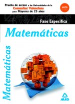 Matemáticas. Fase específica. Prueba de acceso a la Universidad para Mayores de 25 años. Universidad