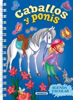 Agenda escolar permanente - Caballos y ponis