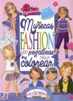 Muñecas fashion con pegatinas para colorear