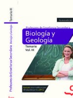 Cuerpo de Profesores de Enseñanza Secundaria. Biología y Geología. Temario Vol. III.