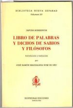 LIBRO DE PALABRAS Y DICHOS DE SABIOS Y FILOSOFOS