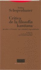CRITICA DE LA FILOSOFIA KANTIANA