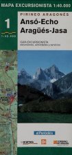 MAPA EXCURSIONISTA ANSO-ECHO, ARAGUES-JASA