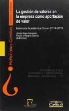 La gestión de valores en la empresa como aportación de valor