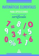 Matemáticas elementales para oposiciones. Certificado.