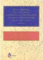 De la prueba, los recursos, las medidas cautelares y otras disposiciones de la lec 1/2000 (esquemas)