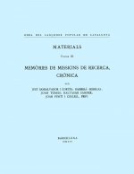 Obra del Cançoner Popular de Catalunya. Volum III. Memòries de missions de recerca, crònica
