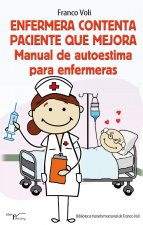 Enfermera contenta paciente que mejora.