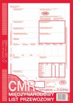 Międzynarodowy List Przewozowy CMR A4 oryg.+ 3 kopie A4