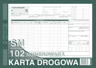 Karta Drogowa - samochód ciężarowy A4 SM/102-numerowany A4
