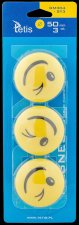 Magnesy do tablic Tetis żółte uśmiechy 50mm/3