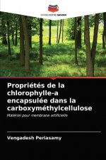 Proprietes de la chlorophylle-a encapsulee dans la carboxymethylcellulose