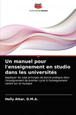 manuel pour l'enseignement en studio dans les universites
