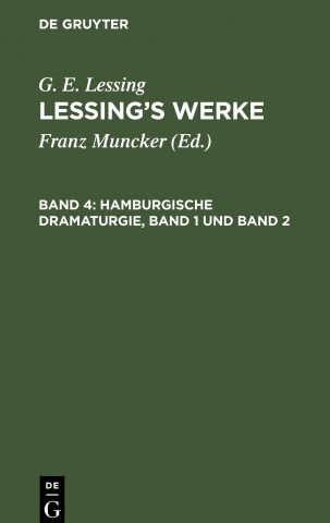 Hamburgische Dramaturgie, Band 1 Und Band 2
