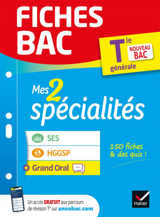 Fiches bac Mes 2 spécialités Tle générale : SES, HGGSP & Grand Oral - Bac 2023