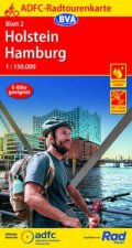 ADFC-Radtourenkarte 2 Holstein Hamburg 1:150.000, reiß- und wetterfest, E-Bike geeignet, GPS-Tracks Download