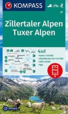 KOMPASS Wanderkarte 37 Zillertaler Alpen, Tuxer Alpen